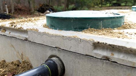 how to remove a concrete septic tank distribution box|septic box repairs.